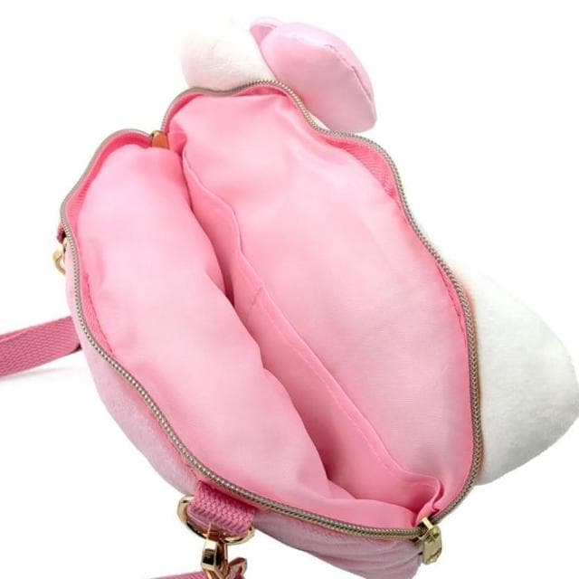 【小禮堂】Sanrio 三麗鷗 Hello Kitty 大臉造型玩偶斜背包 - 50週年The Future in Our Eyes(平