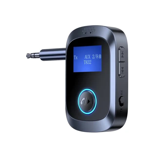 【Nil】雙11 C85 全能型二合一音頻適配器 車家兩用 LED屏顯發射器 藍牙5.4 電視電腦音響平板耳機接收器