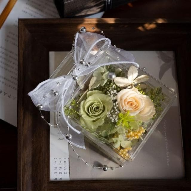 【House Deco 吾所飾室】創香水瓶玫瑰永生花擺飾(生日實用送媽媽老師女友禮物)