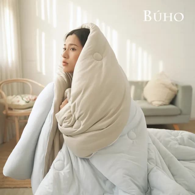 【BUHO 布歐】買一送一 韓系絲滑綿綿奶泡被2.1kg-單人5x7尺/棉被/四季被(多款任選)