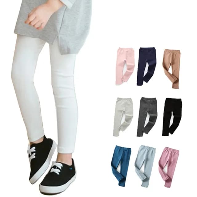 【橘魔法】（4入組）莫蘭迪色系百搭棉質內搭褲 長褲(大童 長褲 安全褲 兒童 童裝 女童 內搭褲)