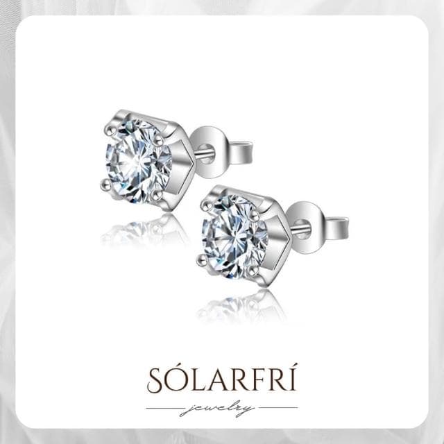 【SOLARFRi】銀針耳環｜優選親膚材質配戴舒適 附品牌禮盒包裝(閨蜜情人女友母親老婆禮物)