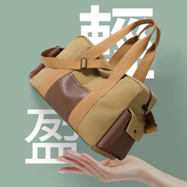 【samore】復古帆布男士手提包 大容量出國旅遊單肩包 斜挎包/斜背包/行李袋/健身包 交換禮物