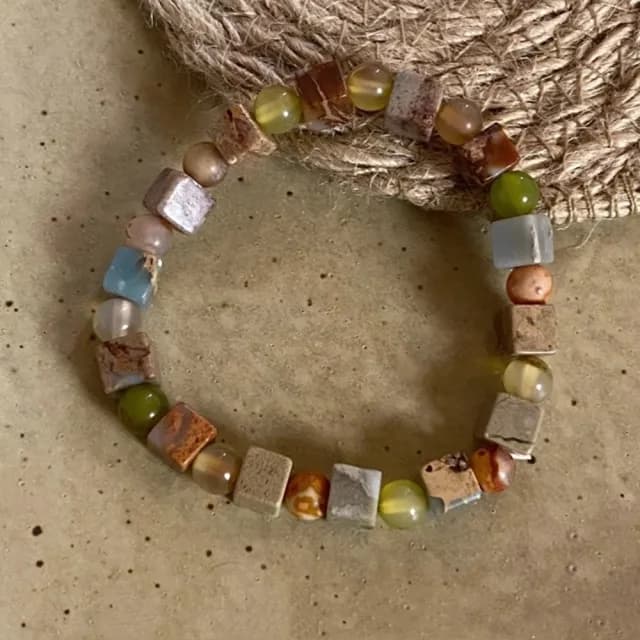 【Penny珮妮】復古文藝天然石手鍊約6mm2款可選(母親節禮物/交換禮物/送女友/送閨蜜/生日禮物/情人節)