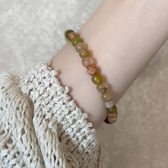 【Penny珮妮】復古文藝天然石手鍊約6mm2款可選(母親節禮物/交換禮物/送女友/送閨蜜/生日禮物/情人節)