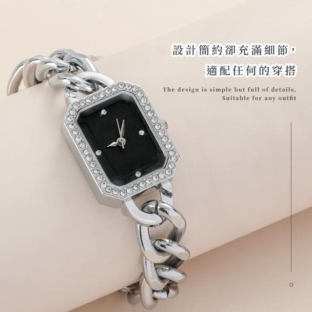 【小眾高雅】小香風復古方型手錶(休閒錶 方形錶 錶帶 國中生 高中生 女錶 女用 小眾 飾品)