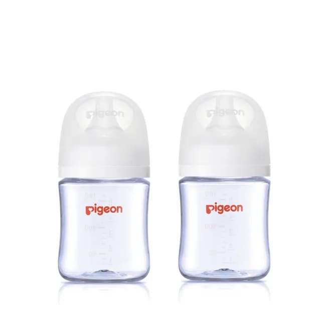 【Pigeon 貝親】第三代母乳實感T-ester奶瓶160mlx2-純淨白(寬口奶瓶 防脹氣 無雙酚A)