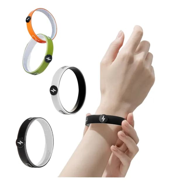 【Kyhome】無線防靜電能量手環 負離子靜電消除器 強效除靜電 運動矽膠腕帶 交換禮物