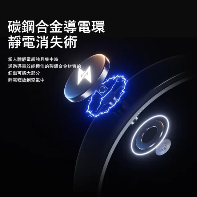 【Kyhome】無線防靜電能量手環 負離子靜電消除器 強效除靜電 運動矽膠腕帶 交換禮物