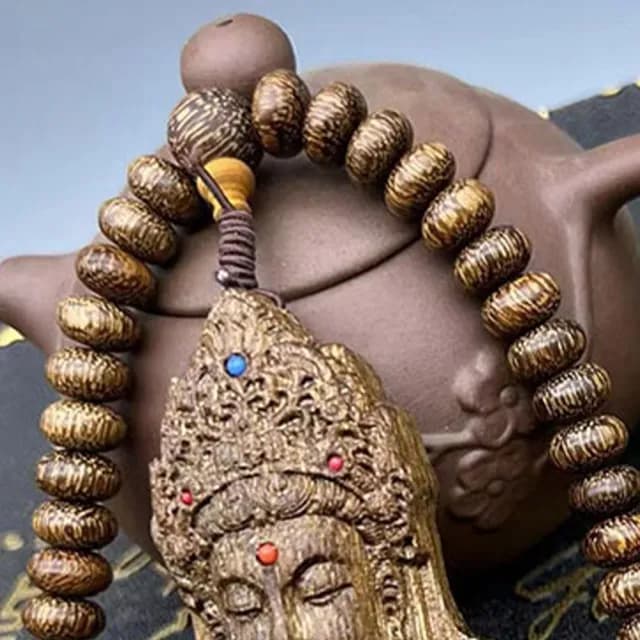 【LEEHER】佛像掛飾/觀音吊墜/沉香車掛/念珠/項鍊/越南沉香/掛牌/佛珠項鍊/長輩禮物/木珠