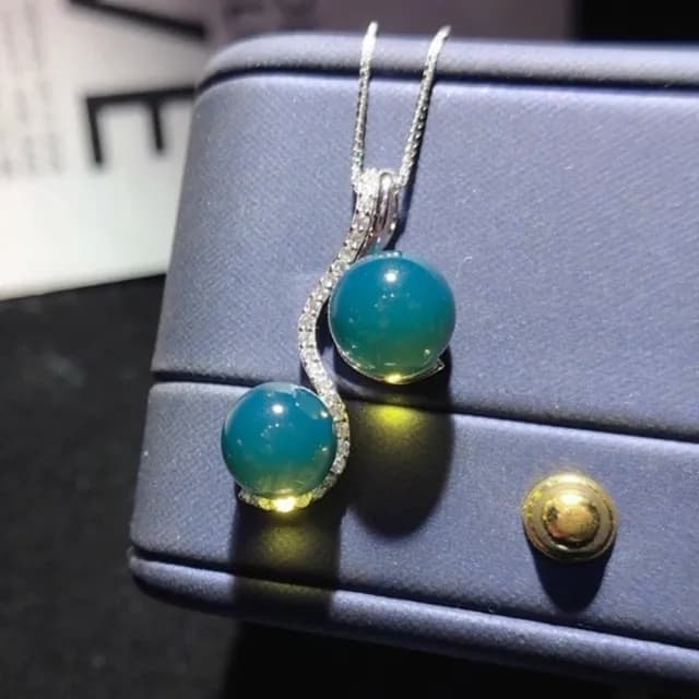 【Penny珮妮】墨西哥藍珀8&9mm項鍊一款多戴吊墜(母親節禮物/交換禮物/送女友/送閨蜜/生日禮物/情人節)