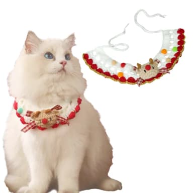 【毛孩穿搭】ins彩球麋鹿寵物項圈(狗狗 貓咪 飾品 配飾 派對裝飾 道具 禮物 聖誕節 節日)