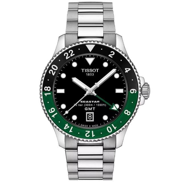 【TISSOT 天梭】SEASTAR1000海星系列 GMT潛水腕錶 母親節 禮物 推薦(T1208521105100)