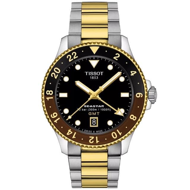 【TISSOT 天梭】SEASTAR1000海星系列 GMT潛水腕錶 母親節 禮物 推薦(T1208522205100)