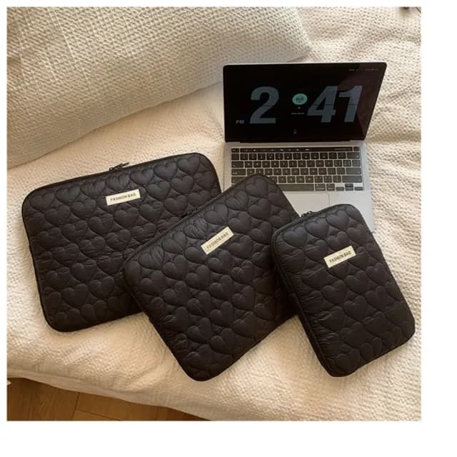 【巴黎精品】情人節禮物 現貨+預購 手拿包帆布電腦包(可愛愛心少女男女包包4色w1ac12)