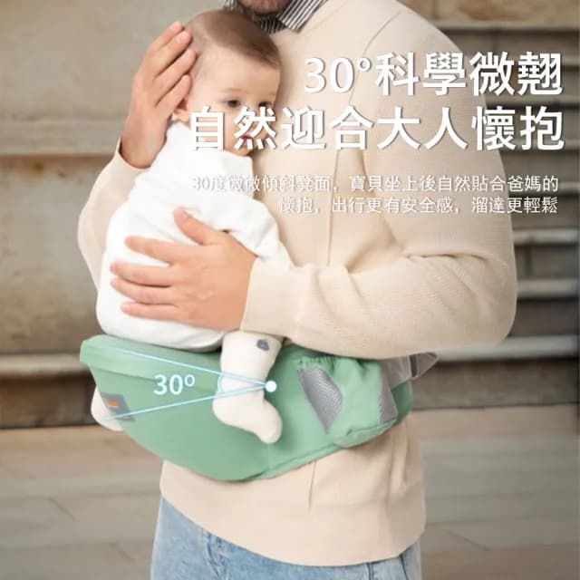 【Jonyer】升級款嬰兒背帶腰凳 寶寶外出透氣坐凳 新生兒/揹巾/腰凳 交換禮物(四季通用)