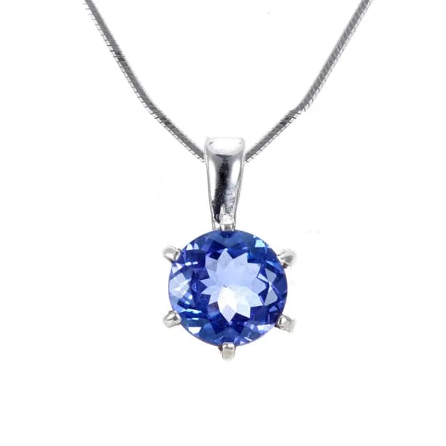 【DOLLY】情人節禮物 1克拉 天然丹泉石18K金鎖骨鍊(母親節 情人節 交換禮物首選)