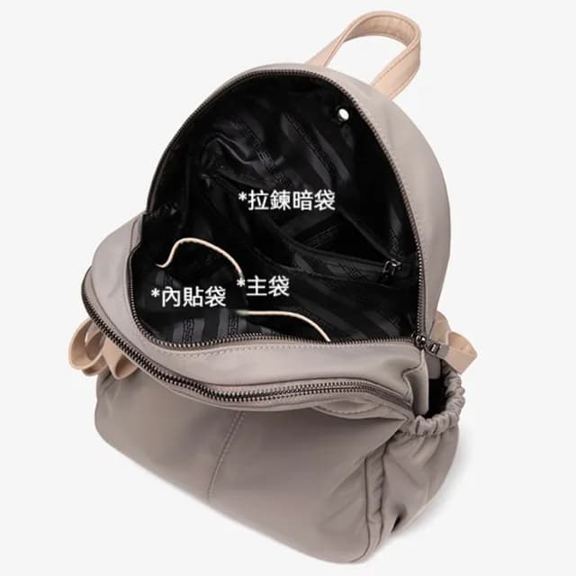 【MoonDy】情人節禮物 包包 尼龍後背包 小背包 尼龍包包 防潑水包包 大容量後背包 韓國包包 休閒背包 奶茶