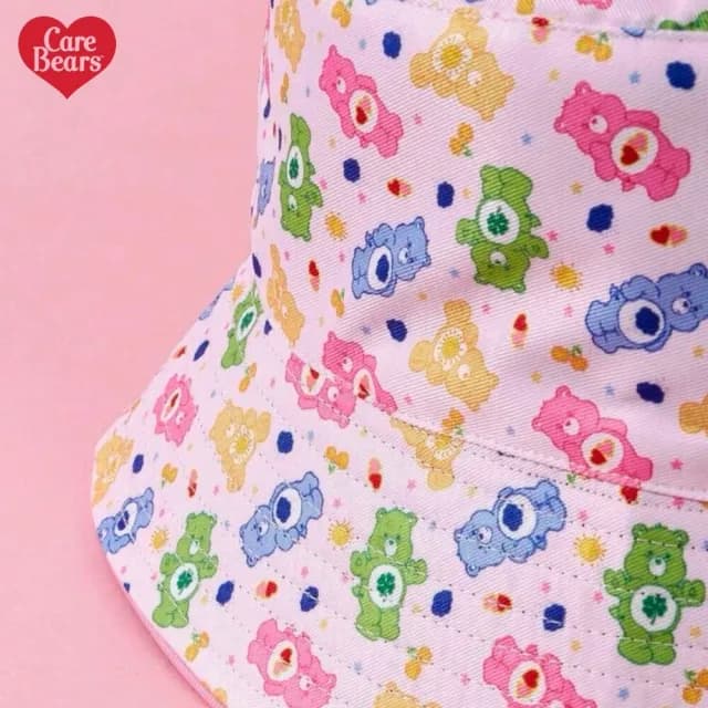 【Care Bears】女士美國彩虹熊愛心熊Care Bears顯瘦小臉雙面兩用漁夫帽 親膚透氣防潑水材質(女友女兒禮物)