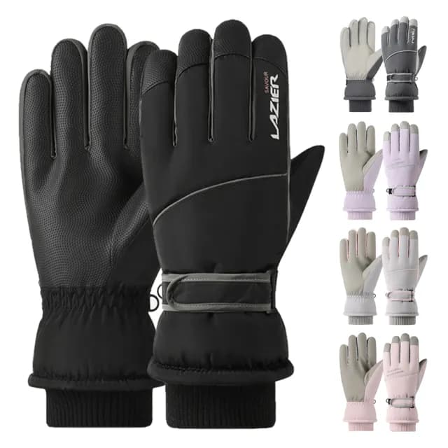 【TLYS-J】加絨防風防潑水觸屏手套 機車手套 保暖手套 登山手套 滑雪手套 交換禮物(男女冬季防寒加絨手套)