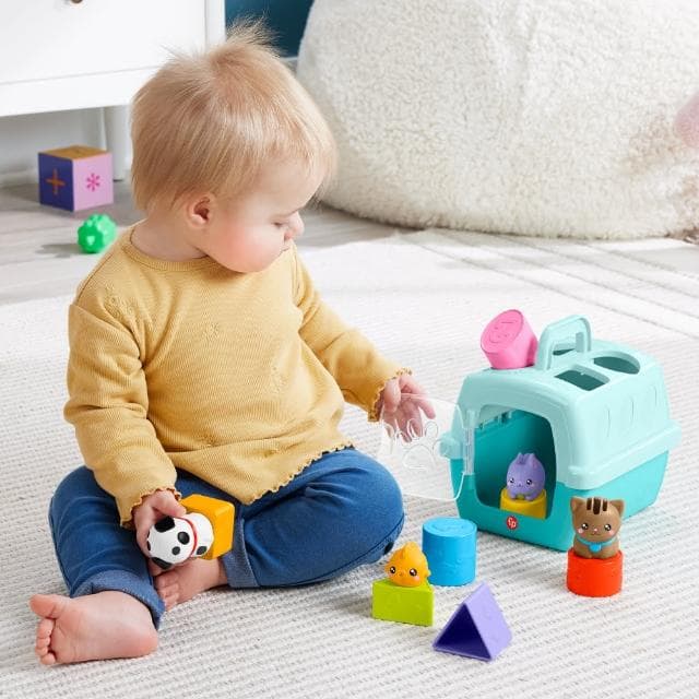 【Fisher price 費雪】形狀分類寵物籠(嬰兒玩具/彌月禮/早教啟蒙/幼兒玩具)