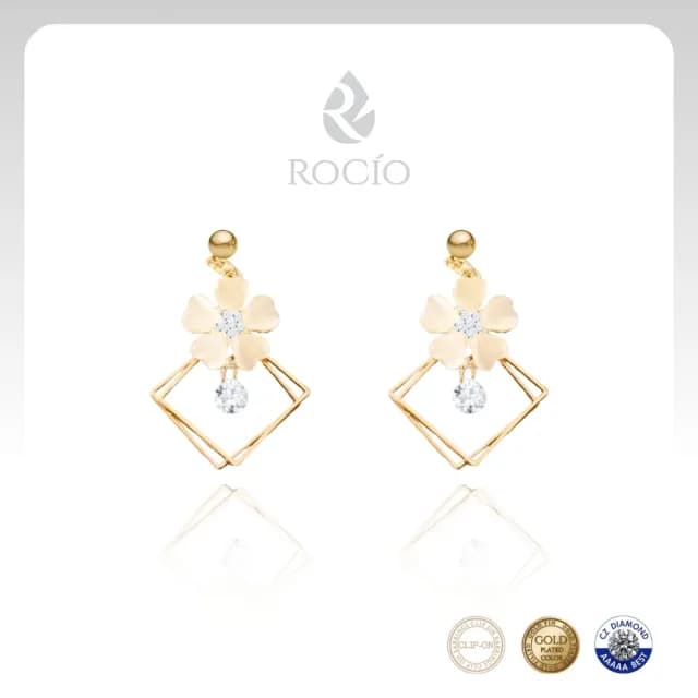 【ROCiO】ROCiO專櫃品牌輕奢經典耳環｜無耳洞耳夾款(母親節閨蜜生日情人節女友禮物)