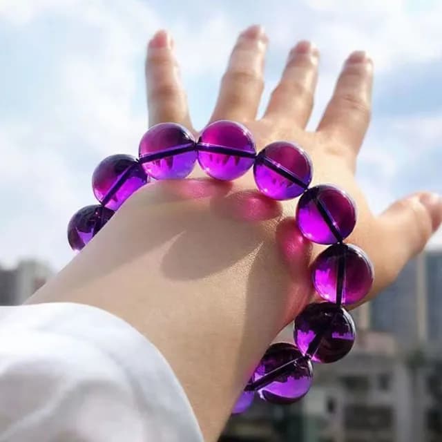 【KT DADA】紫水晶手串 開運手鍊 能量手串 圓珠手串 串珠手鍊 水晶手鍊 情侶手鍊 生日禮物 紫色
