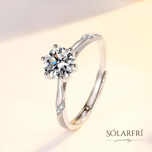 【SOLARFRi】輕奢閃耀戒指｜可調整戒圍大小禮盒包裝(生日情人女友母親老婆禮物)