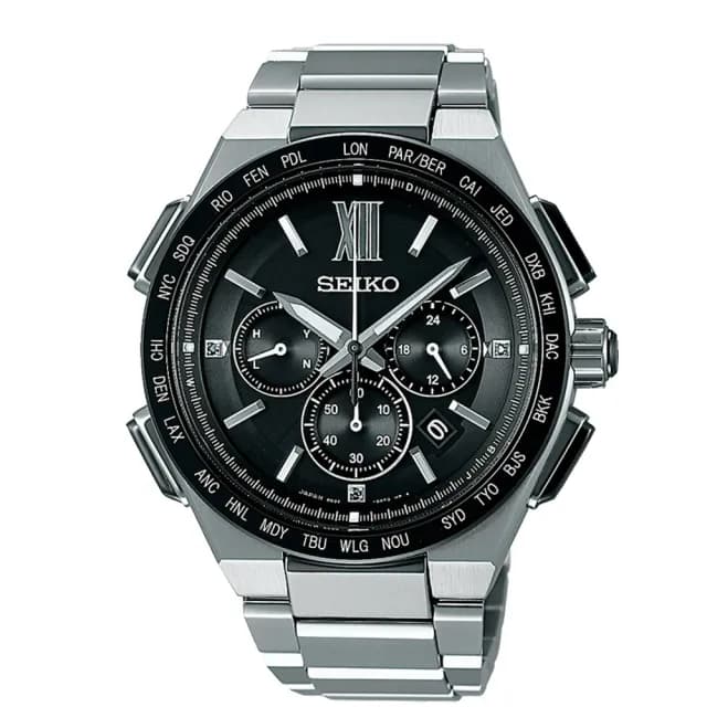 【SEIKO 精工】BRIGHTZ 太陽能電波奢華時尚男用腕錶-42mm 情人節 禮物(8B92-0AF0D)