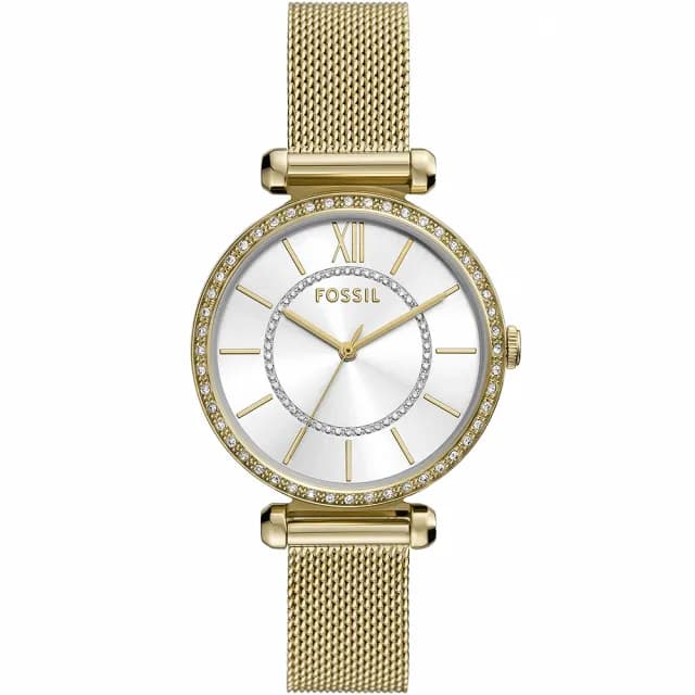 【FOSSIL】Tillie 晶鑽米蘭女錶-銀x金/36mm 禮物 送禮 推薦(BQ3990)