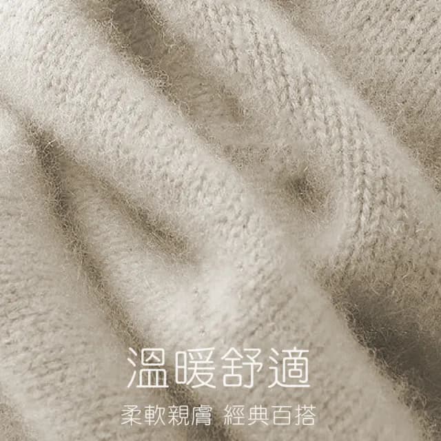 【KISSDIAMOND】日系高質感羊毛圍巾圍脖(加絨/保暖/KDM-A009)