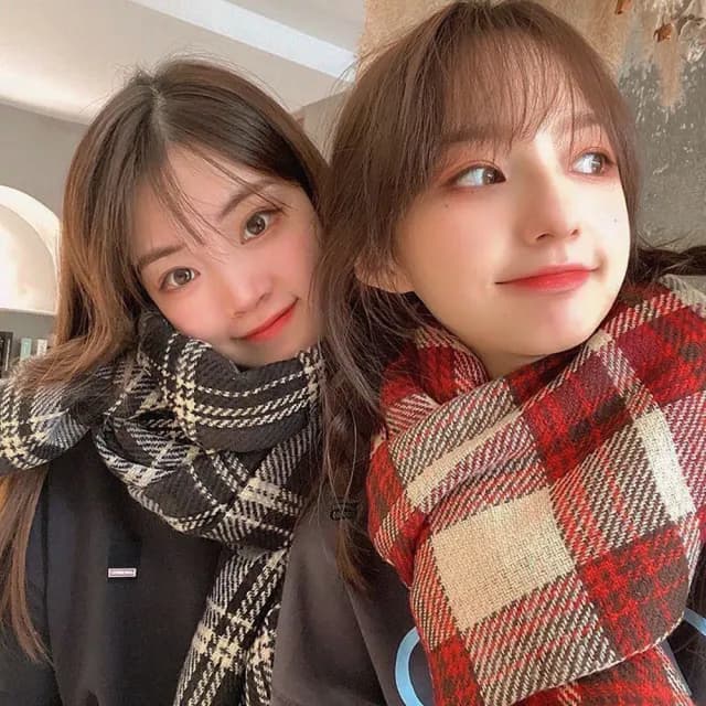 【橘魔法】英倫格子圍巾(脖套 披肩 披巾 大人 聖誕節 耶誕節 過年 喜宴 新年 寒流 滑雪 保暖 交換禮物)