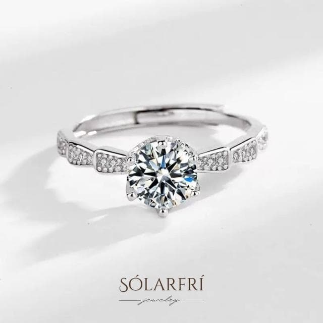 【SOLARFRi】輕奢閃耀戒指｜可調整戒圍大小禮盒包裝(情人女友母親老婆紀念日禮物)