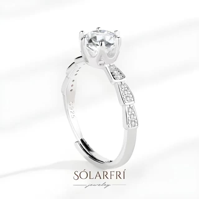 【SOLARFRi】輕奢閃耀戒指｜可調整戒圍大小禮盒包裝(情人女友母親老婆紀念日禮物)