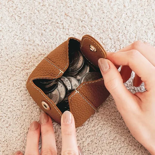 【CHENSON】雙11 真皮 三種用法小餃子 零錢包 送手腕帶(W21217)