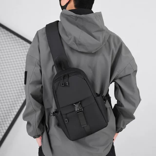 【samore】男士尼龍斜挎包 防水包 斜背包 戶外休閒運動胸包 斜肩包/單肩包/側背包/腰胸 交換禮物