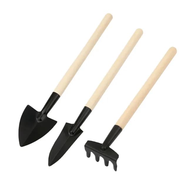 【HH】迷你園藝工具組(盆栽 多肉植物 鬆土工具 鏟子 耙子 鐵鍬 3件組)