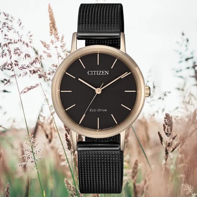 【CITIZEN 星辰】LADYS系列 米蘭帶 光動能時尚腕錶 七夕 情人節 送禮 推薦(EM0577-87E)