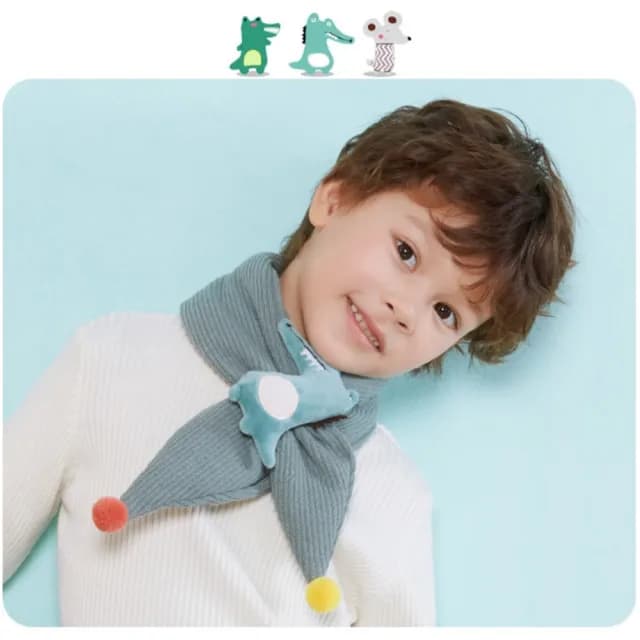 【橘魔法】呆萌公仔娃娃保暖圍脖(圍巾 圍脖 配件 寒流 新年 兒童 小童 女童 男童 童裝 交換禮物)