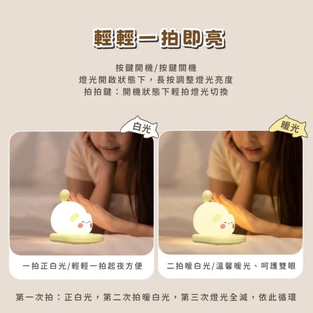 【臥室小寵】柔光肥貓拍屁屁小夜燈(造型拍拍燈 LED燈 伴睡燈 桌面擺飾 貓咪 兒童 生日禮物)