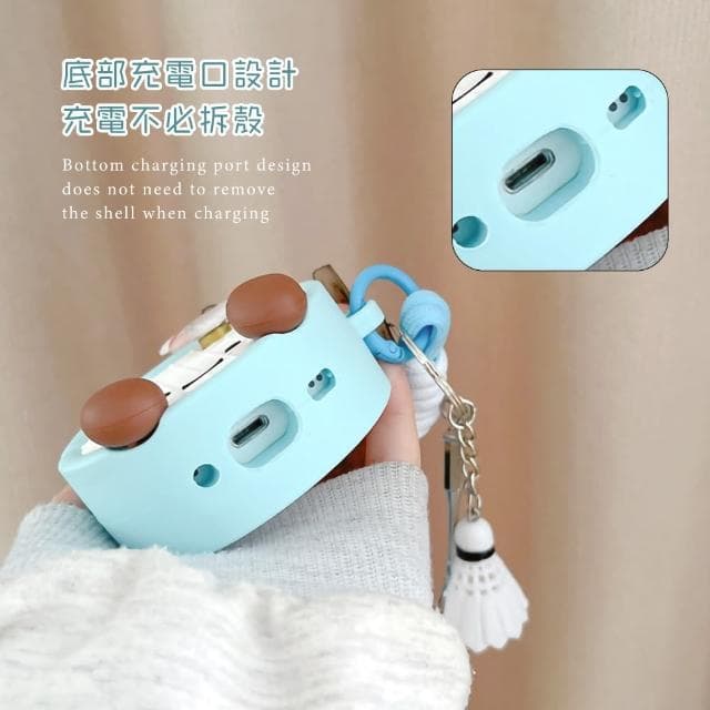 【搞怪配件】ins可愛羽球Airpod pro2保護殼(保護套 保護殼 耳機套 防摔 充電盒 上班族 禮物 學生 裝飾)
