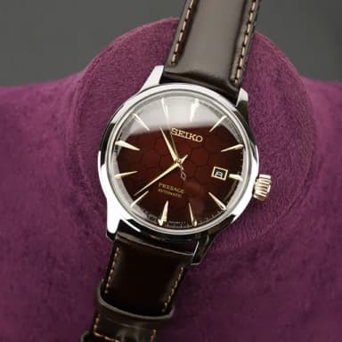 【SEIKO 精工】Presage 實拍 石榴蜂蜜台灣70週年調酒機械錶-40.5mm 母親節 禮物 送禮(SRPL21J1/4R35-01T0R)