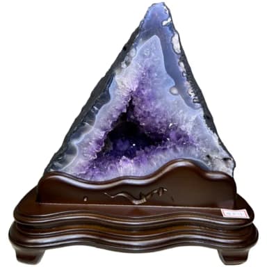 【恬芯晶品】3.85kg精選巴西紫水晶洞新居財位擺設Q8(紫鈦晶晶洞開運招財招貴人開業財位新春禮物)