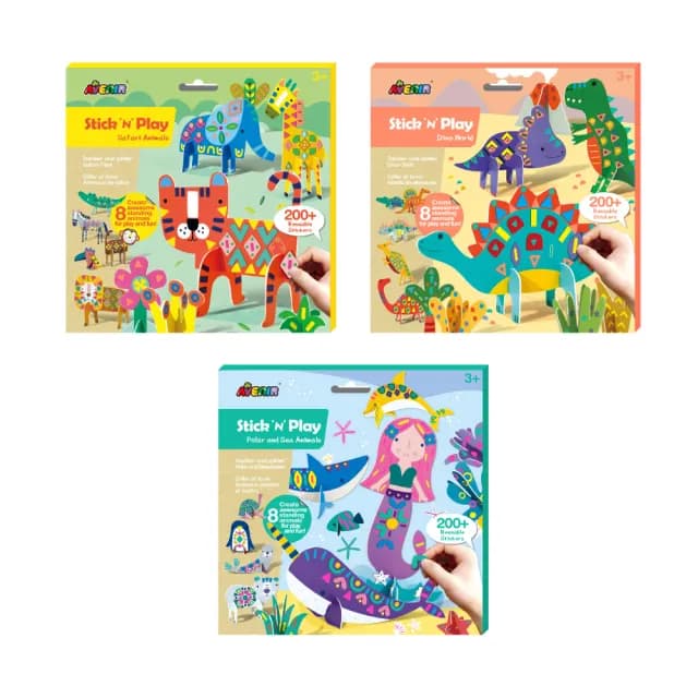 【德國Avenir Kids】N次換裝貼系列(恐龍/海洋/動物/花園/貼紙本/手眼協調/生日禮/聖誕節)