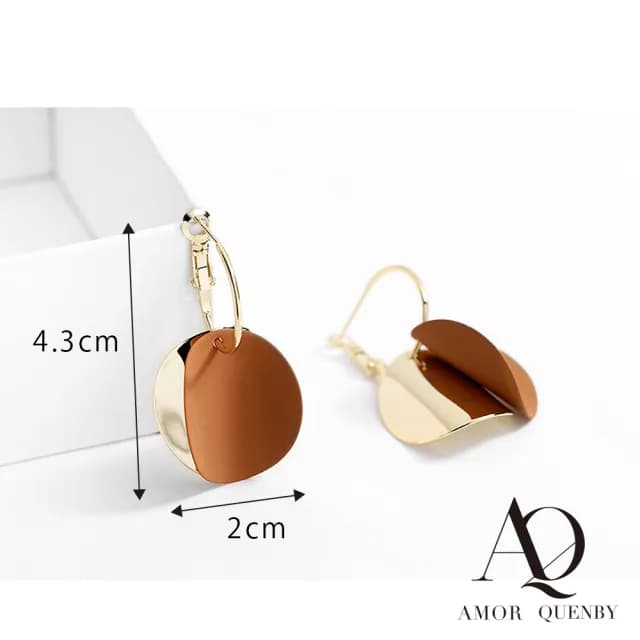 【AQ】可拆式設計一款多戴太妃糖色系耳環/配飾(AMOR Quenby/飾品/配件) - momo購物網 - 好評推薦 -