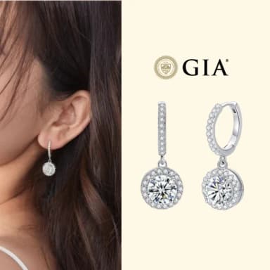 【鉅曜】GIA一克拉18K女神氣質耳環(培育鑽石 總重2克拉)