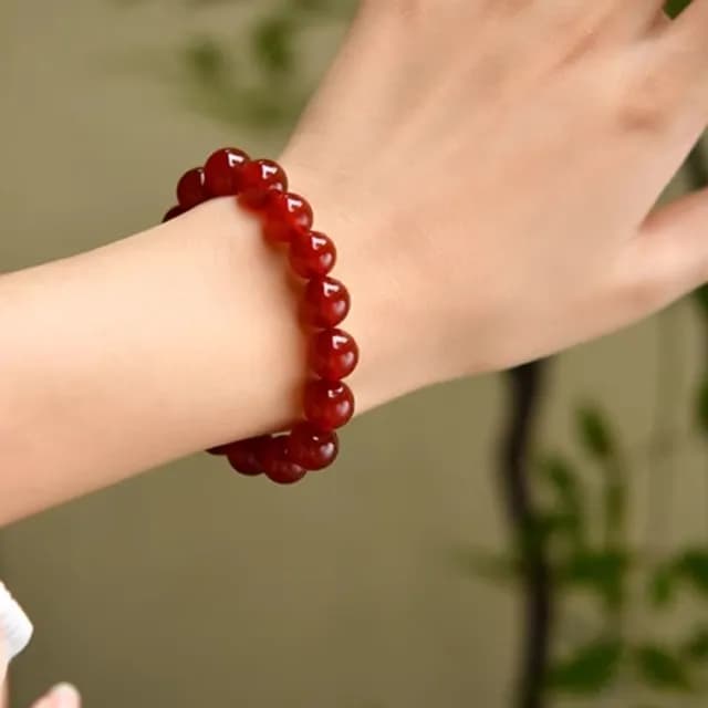 【Penny珮妮】收藏級紅瑪瑙手鍊10mm(生日禮物/母親節/送閨蜜/交換禮物/情人節/送女友)