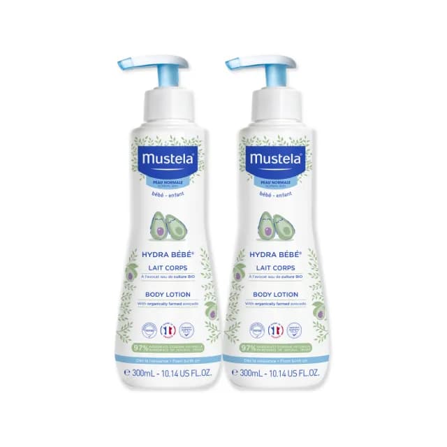 【Mustela 慕之恬廊】慕之幼 爽身潤膚乳 300mlX2入(寶寶 乳液 公司貨 台灣獨家總代理)