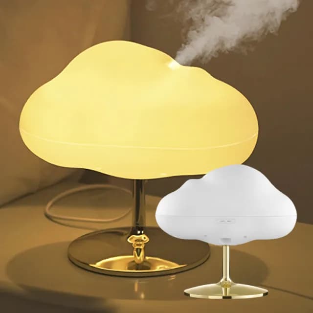 【雲霧】LED夜燈香薰機加濕器(氛圍燈 裝飾燈 精油 薰香 辦公室 臥室 霧化機 香氛機 芳香 水氧機 擴香機)