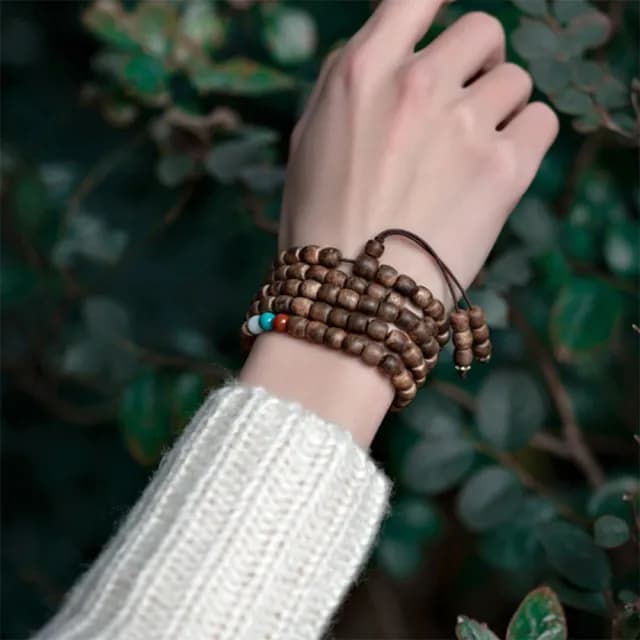 【MoonDy】雙11 念珠 項鍊 沉香手鍊 佛珠 白瑪瑙手鍊 108顆手鍊 桶珠手鍊 木珠手鍊 情侶手鍊 招